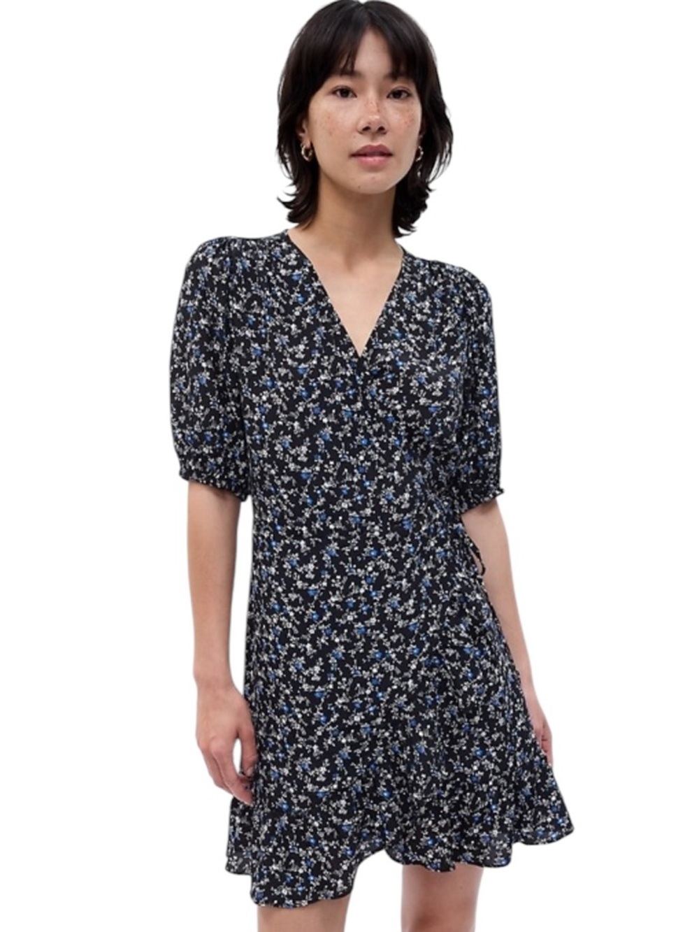 GAP Floral Mini Wrap Dress Size XS